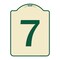 Signmission Sign with Number 7 Heavy-Gauge Aluminum Architectural Sign, 24" x 18", TG-1824-22901 A-DES-TG-1824-22901 - alternate 1